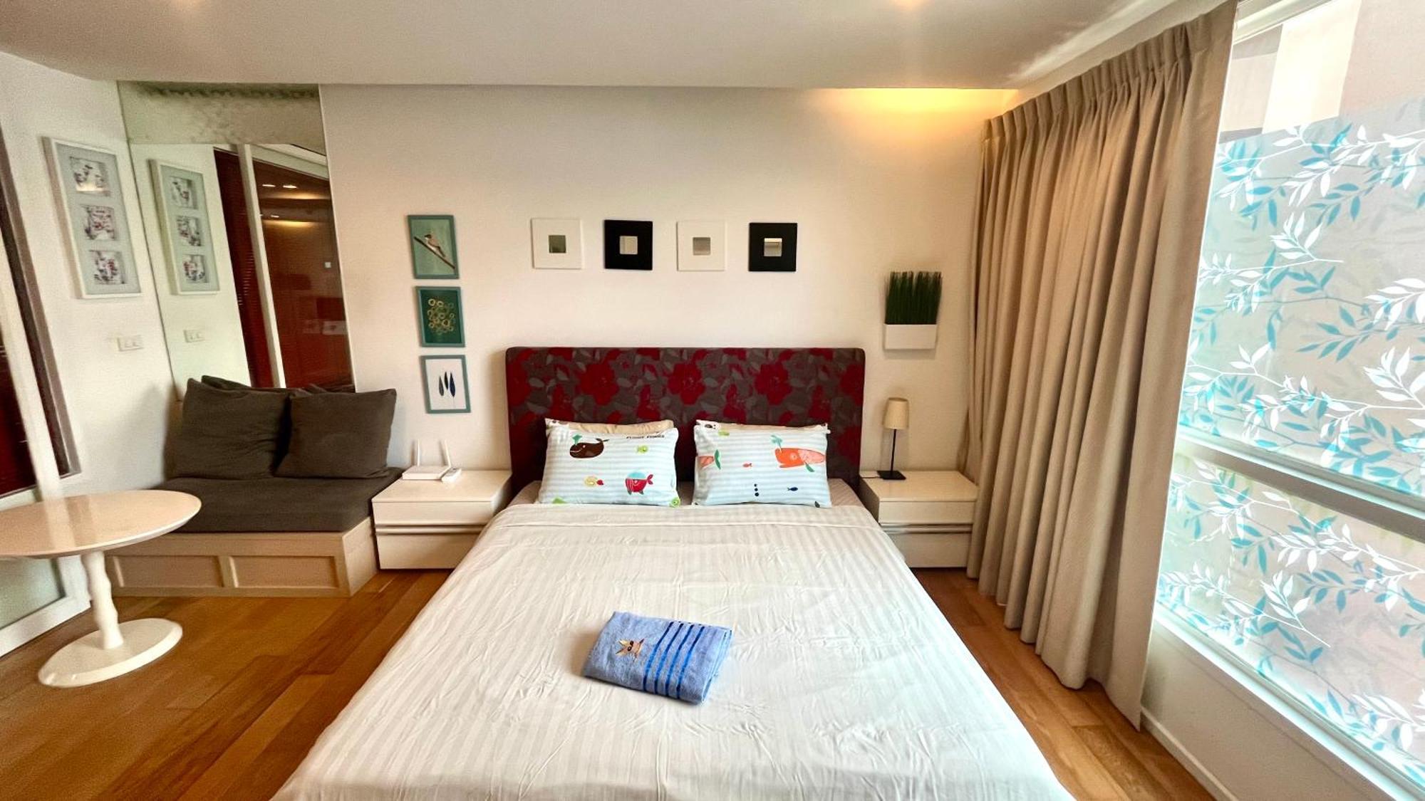Cozy Studio Walk To Bts Free Wi-Fi Great Location 曼谷 外观 照片